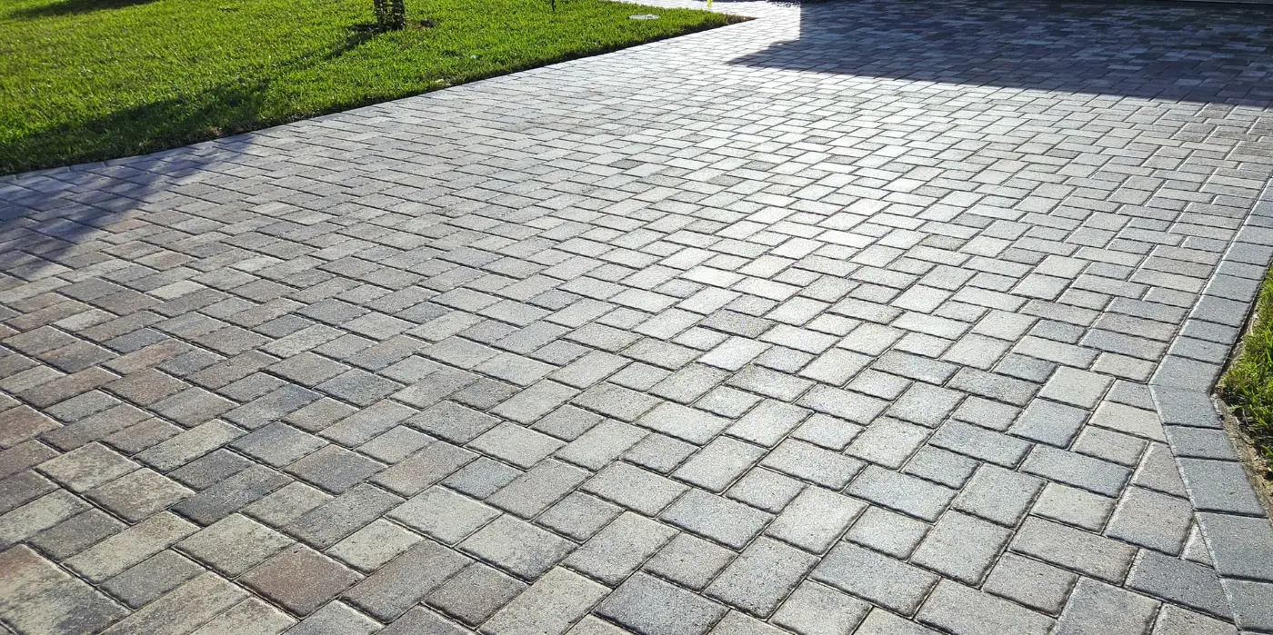 Sealed paver driveway